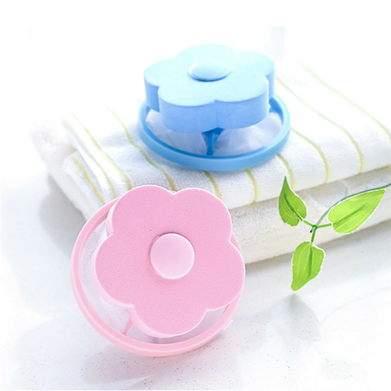 1Pcs Durable Remover Washing Machine Filter Bag Flower Ball Hair Lint Fluff Grabbing Absorb Residual Debris Reusable Hair
