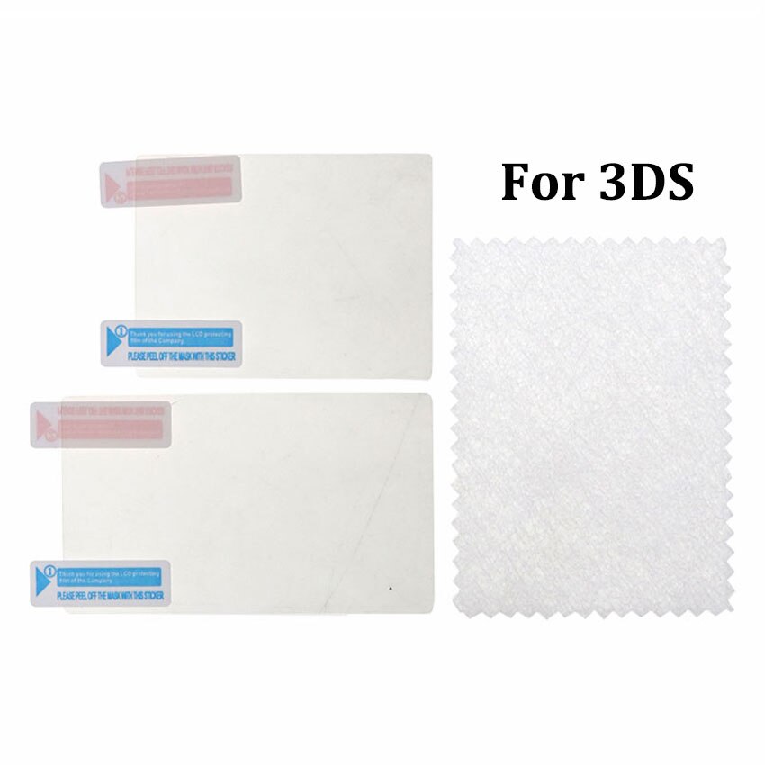 JCD Film de protection transparent inférieur supérieur pour Nintend NDS DSi NDSi XL LL NDSL DS Lite peau de protection d'écran LCD avec emballage: Argent