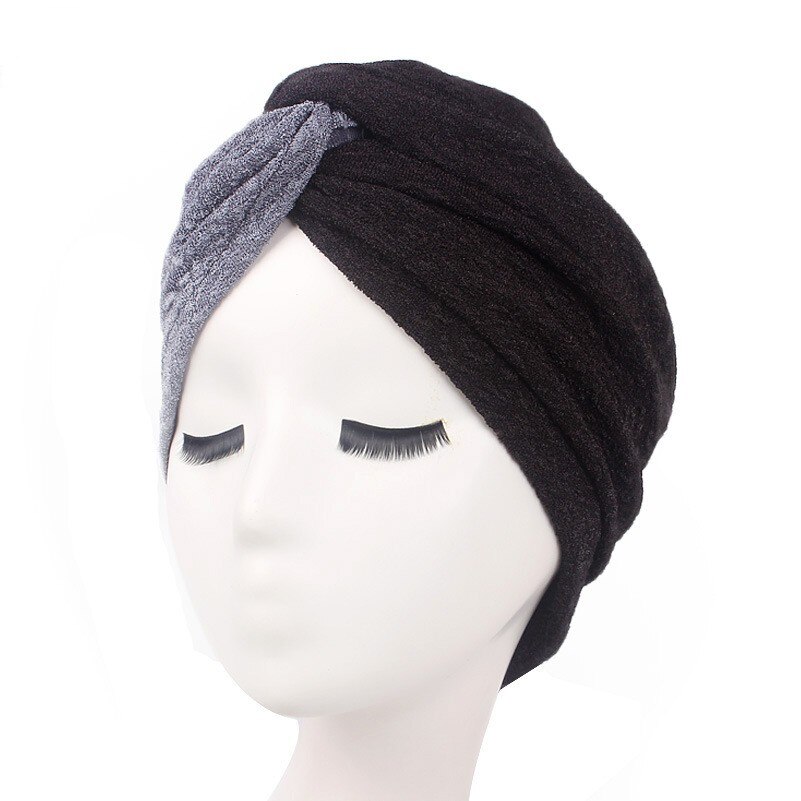 Dromiya – Turban de luxe pour femmes, , haut croisé, Hijab, chimio, casquettes de sommeil, pour la perte de cheveux, le Cancer