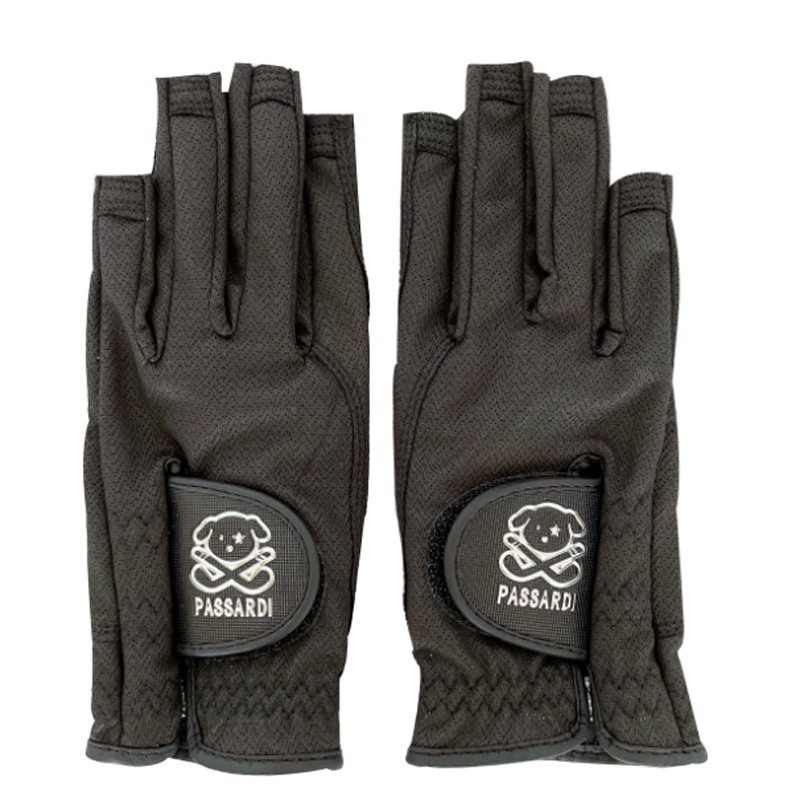 fingerless golf gloves, breathable non-slip wear-resistant can touch the screen, ladies (hands): black / L