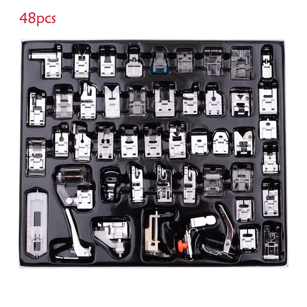 82pcs Sewing Machine Presser Foot Feet for Sewing Machines Feet Kit Set With Box For Brother Singer Sewing Machine Accessories: 48pcs