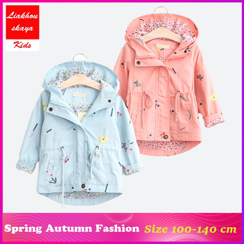 Liakhouskaya meisjes trenchcoats, dubbelrijs jassen voor meisjes, kleding voor de lente, kinderwindjacks en bovenkleding 4-12t