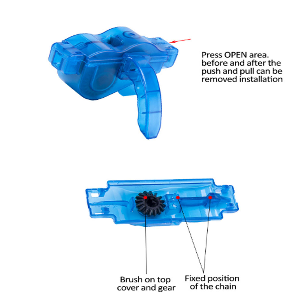 Fiets chain cleaner set scrubber borstels cleaning kit mountainbike wassen tool fietsen chain protector