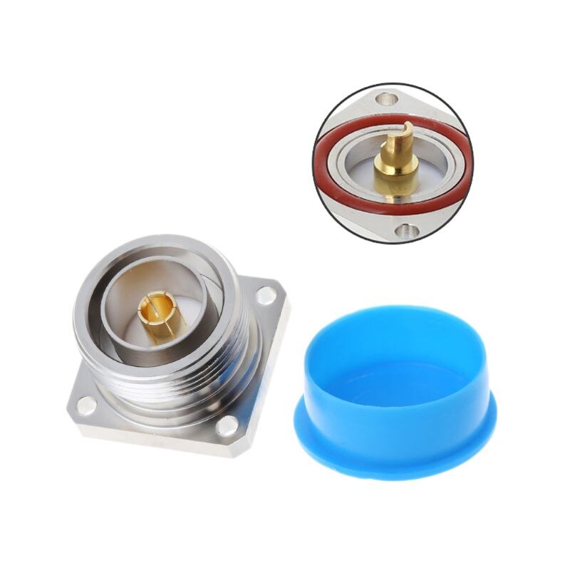 L29 7/16 Din Female Jack Center Connector With 4 Holes Flange Deck Solder Cup RF Coax Adapter