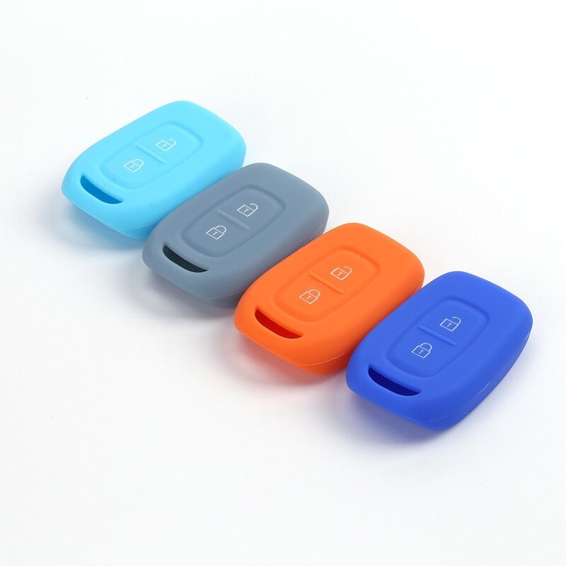 Silicone Rubber Car Key Case Shell for Renault Duster Dacia Scenic Master Megane Fob 2 Button Remote Key Cover