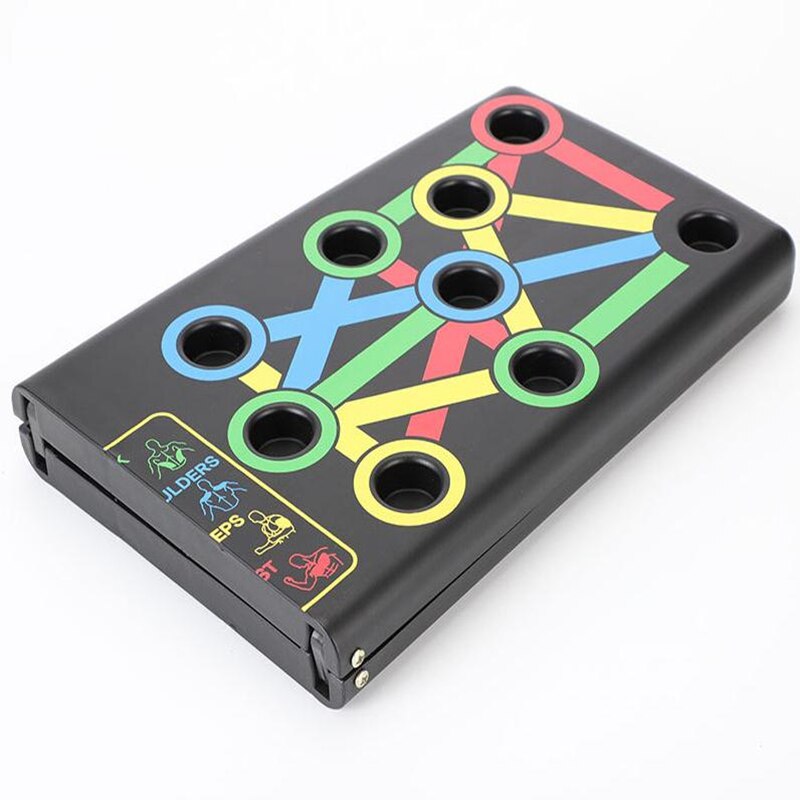 Foldable Push Up Board with Instruction Print Body Building Fitness Exercise Tool Men Women Push-up Stands For GYM Body Training