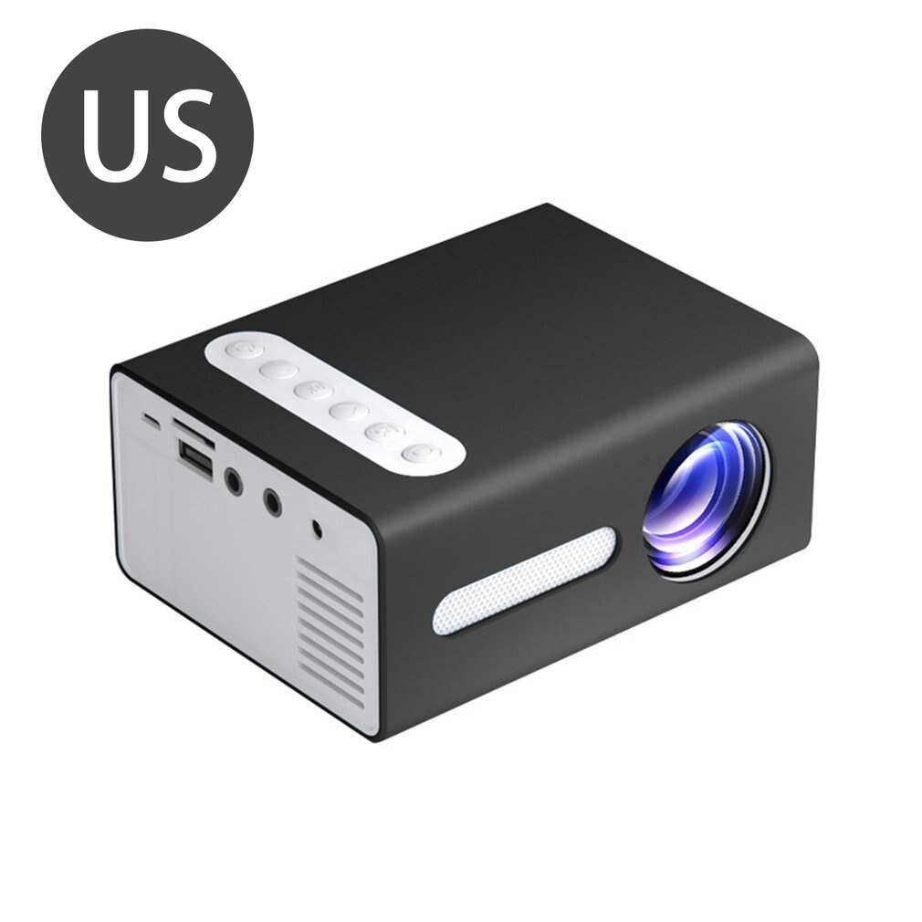 Zwart T300 Draagbare Projector High Definition Efficiënte Led Projector Multi Interface Video Home Theater Projector
