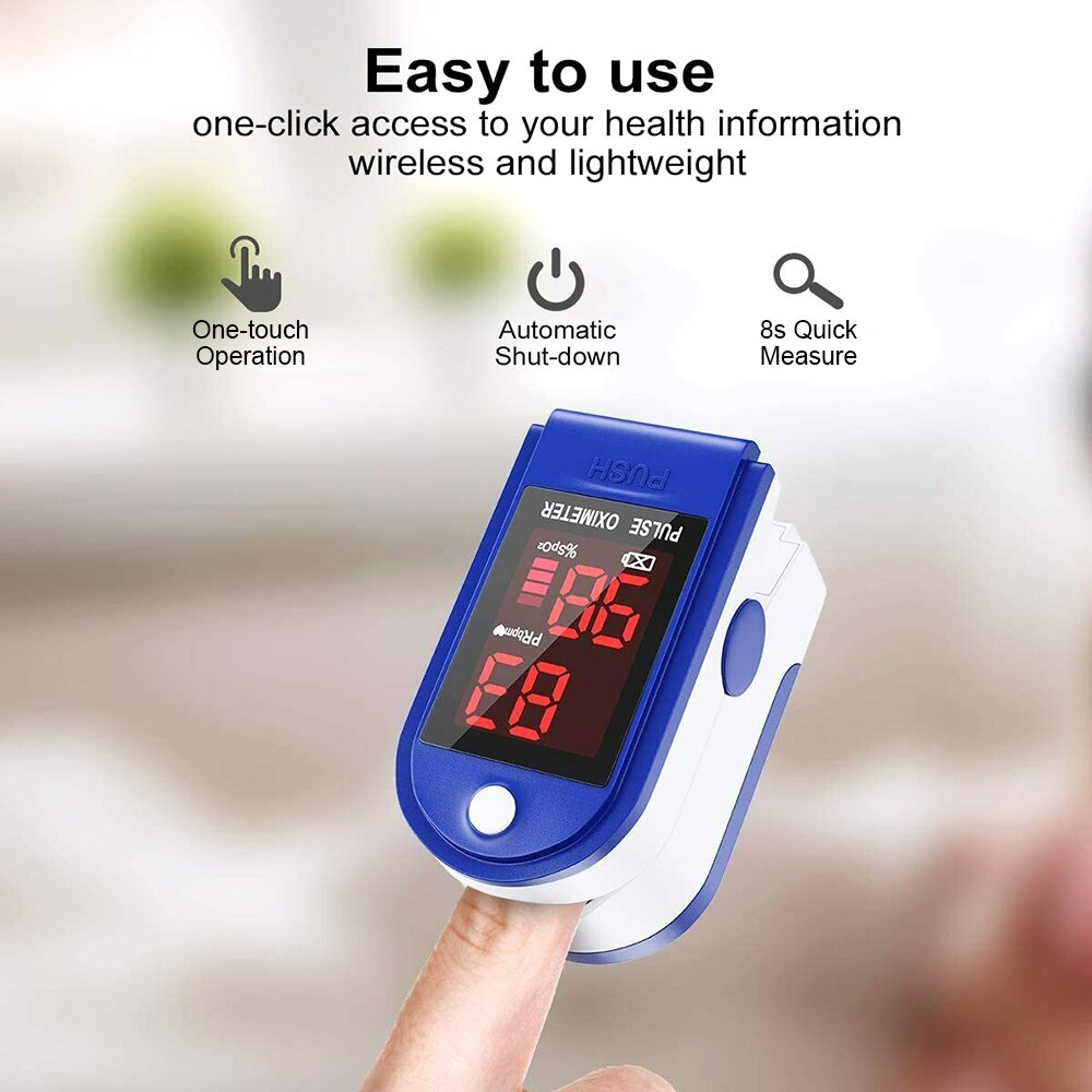 Finger Pulse Oximeter Oxygen Blood Oxygen Monitor Saturation Monitor Fast within 48hours (without Battery)