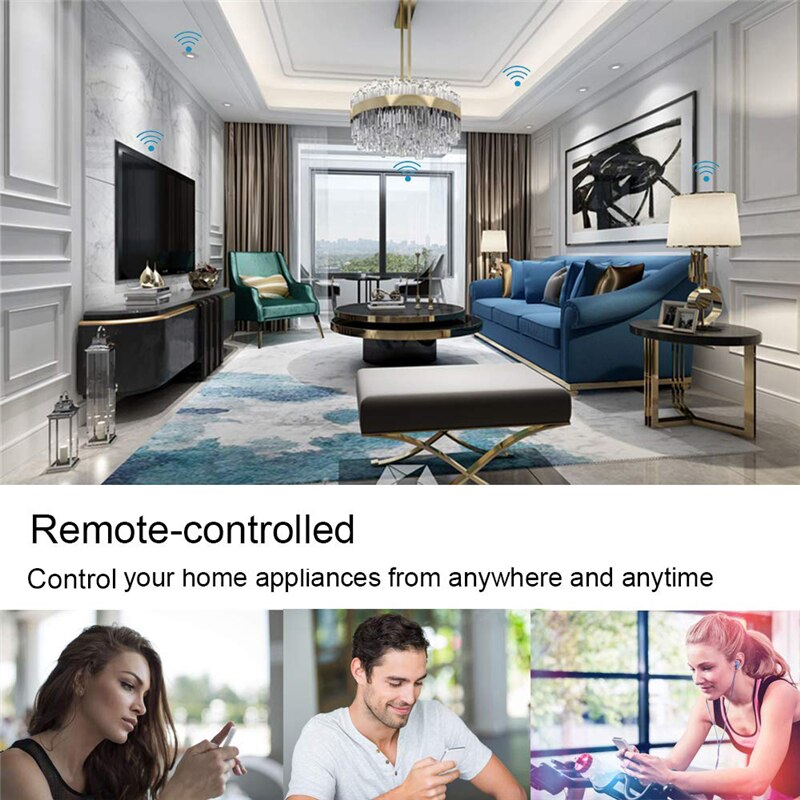 Zigbee Smart Power Strip 10A UK Smart Power Bar Multiple Outlet Extension Cord with 2 USB and 4 AC Plugs by Tuya