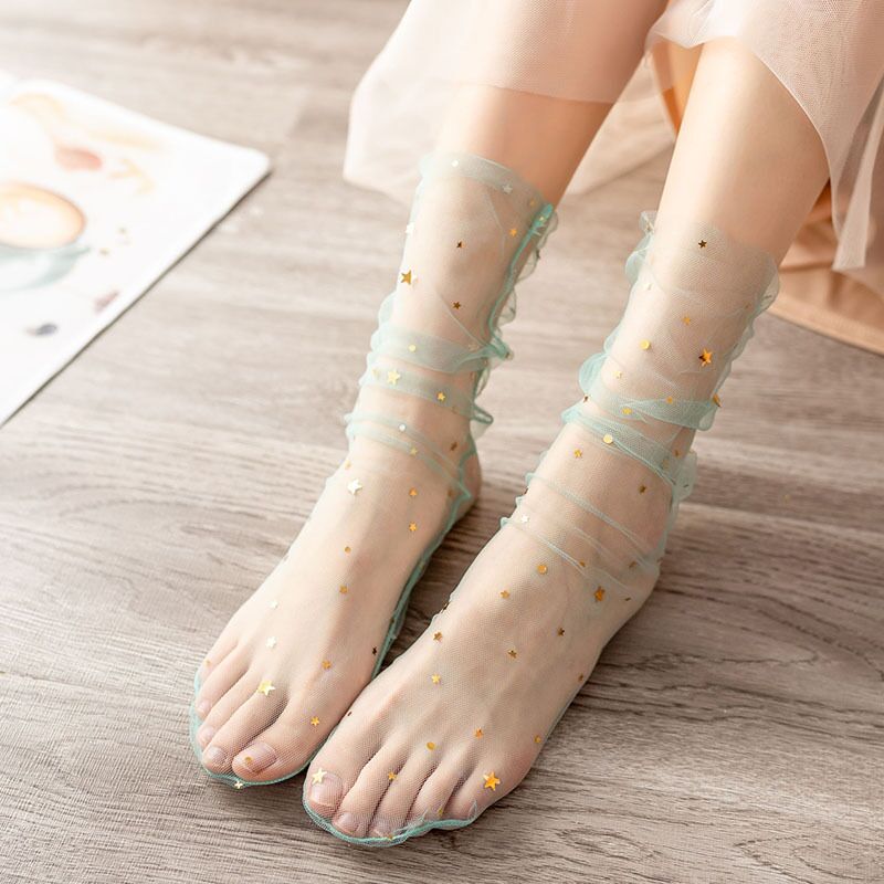 Sheer Nylon Stockings Ladies Shiny Socks – Grandado