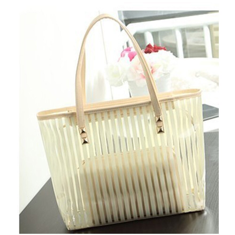 Pvc gelei tas voor dames, transparante schoudertas, crossbody tas voor meisjes: Geel