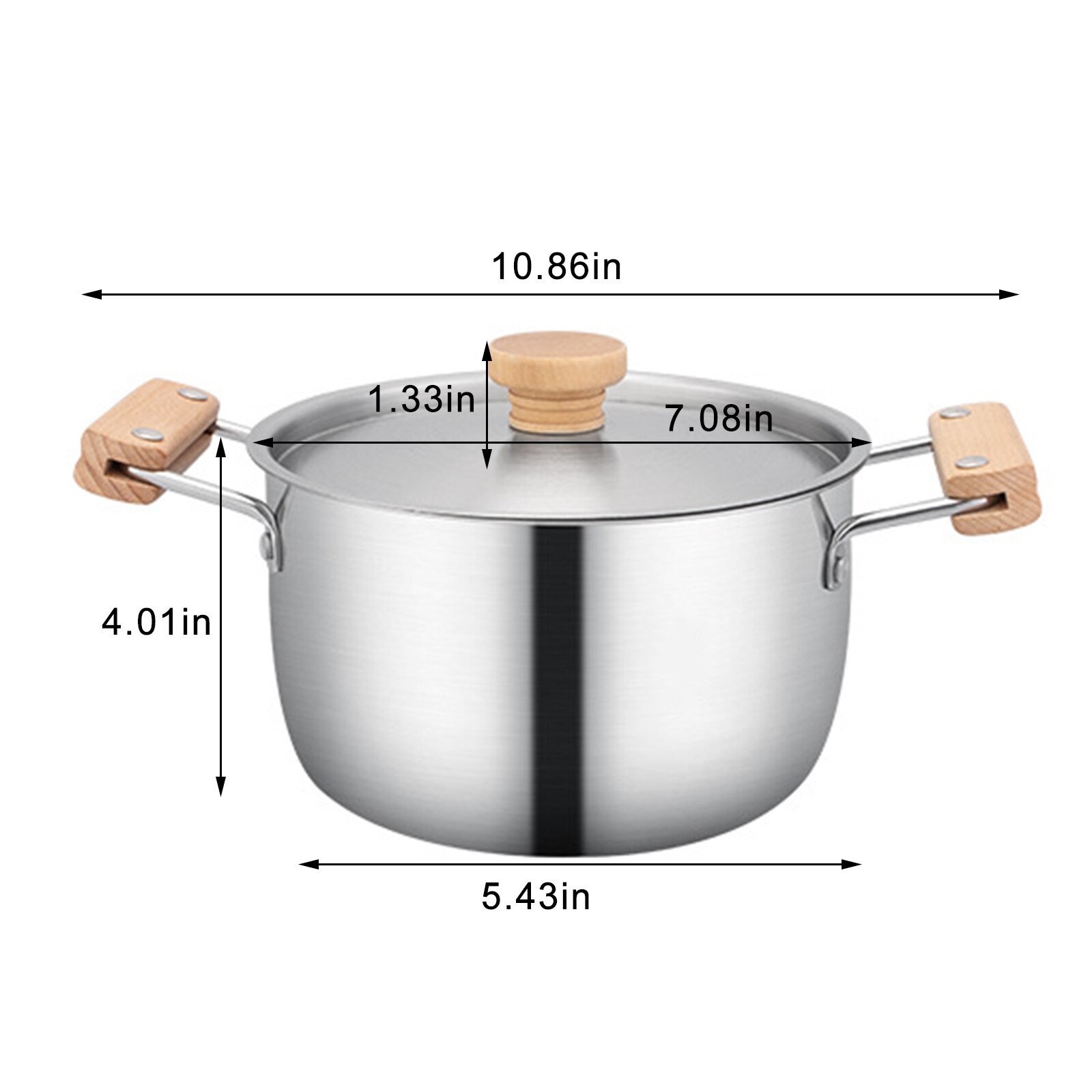 16/18cm Steaming Cookware Single Handle Stock Pot Household Stainless Steel Soup Pot For Gas Stove/Induction Cooker Cooking Pan: B