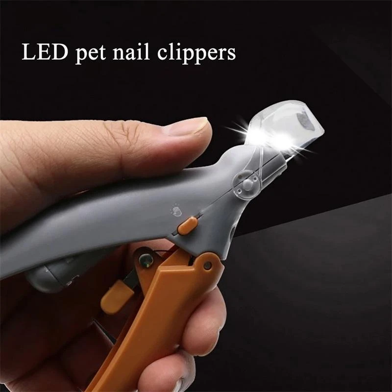 Kikurchi™Coupe-ongles illuminé pour animaux de compagnie, pour chien, chat, orteil, LED, pratique