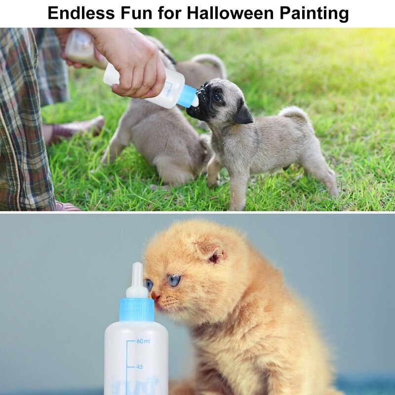 Puppy Nursing Bottle Kit Dog Cat Puppy Milk Feeding Bottle With 4 Replacement Nipples Milk Feeder Care Set And Nipple Brush