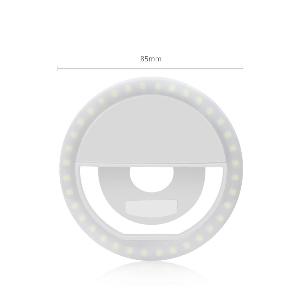 Selfie-telefon led-nyhetslys selfie-lampe lysring batteridrevet fotofyllingslys for smarttelefon