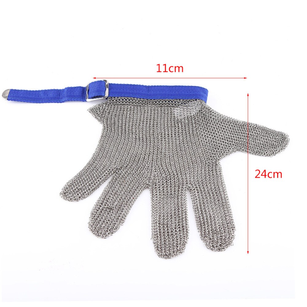 Luva de aço inoxidável metal malha corte resistente nível 5 luva à prova de carne à prova de açougueiro processo segurança trabalho ferramenta proteção mitten