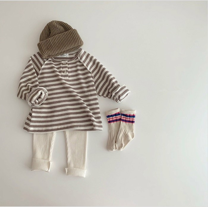 2021 novo bebê menino algodão leggings doces cores calças para meninas pp calças crianças calças casuais infantil listrado leggings