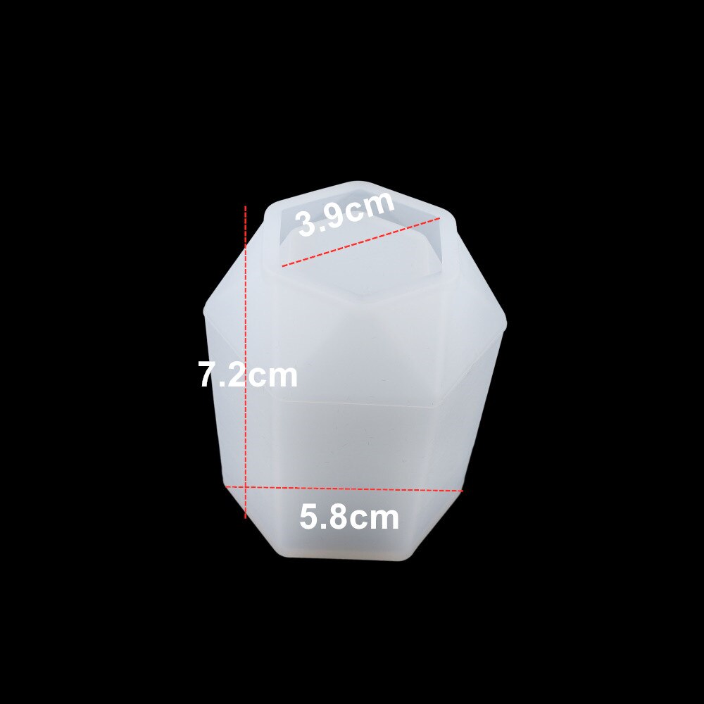 Juego de moldes de fundición de silicona de cristal para bolígrafos, set de resina epoxi, de estilo mixto, para DIY, joyería, kit de suministros, 1 ud.: Hexagon