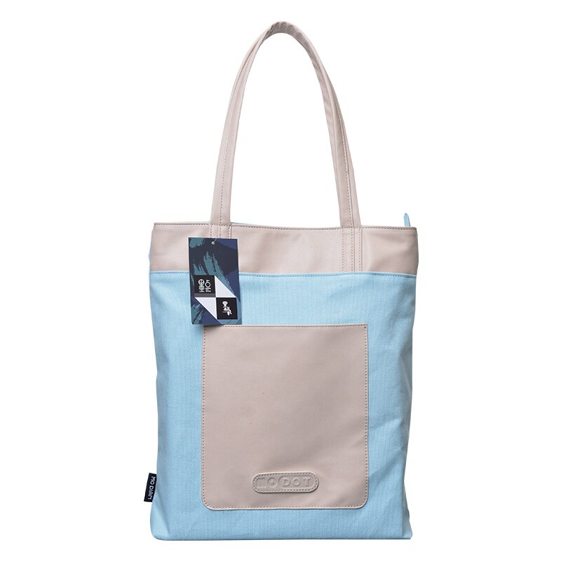 Hopfällbar shoppingväska pu canvas eko väska tryck förvaring handväska vattentät slitstark student tutorial väska: Ddb 2001a