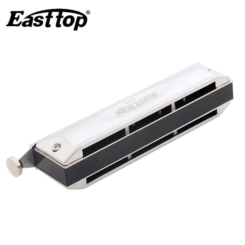 Easttop 10 Hole 40 Tone Harmonica Chromatic Harmonica Key of C with Case for Player Adult Beginner Students
