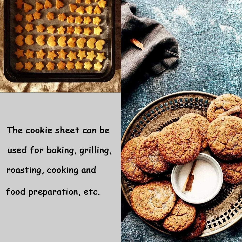 Non-Stick Baking Pan Rectangle Baking Sheet Large Carbon Steel Oven Tray for Biscuit Pie Pizza Roast Chicken Bakeware Tools