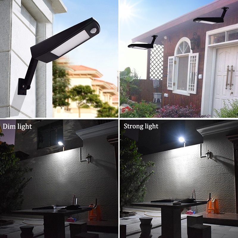 Lampe solaire 900LM 48 LED, eclairage extérieur, 4 modes, mur de jardin, nouveauté