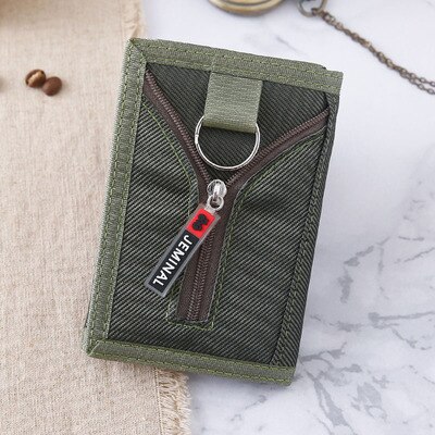 Billeteras para hombre, monederos plegables para hombre, impermeables, tela de lona, de , billetera para hombre, Burse, monedero, tarjetas, titular de la identificación, BILLETERA, monedero: Green