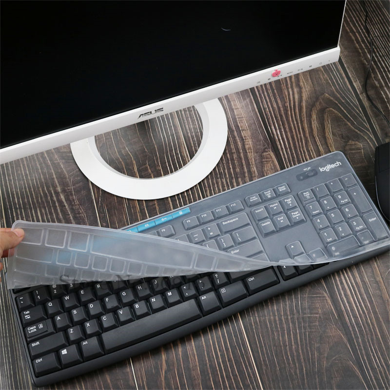 Silicone Keyboard Cover Skin Protector For Logitech MK295 K295 MK275 K275 MK200 K200 MK260 K260 MK270 K270 Mechanical Desktop PC: Gold