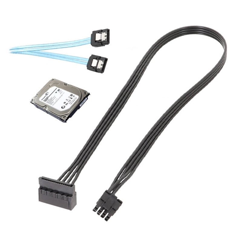 Liten 8- pins till sata-strömkabel moderkort ssd hårddisk strömkabel modulär kabel för  b515 b520 w515 pc: Blå