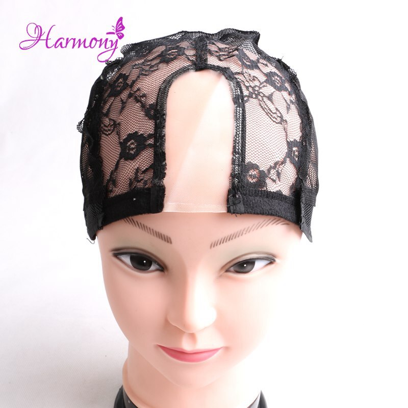 2pcs/lot U shape Lace Wig Caps For Making Wigs And Hair Weaving Stretch Adjustable Wig Cap For Making Wig