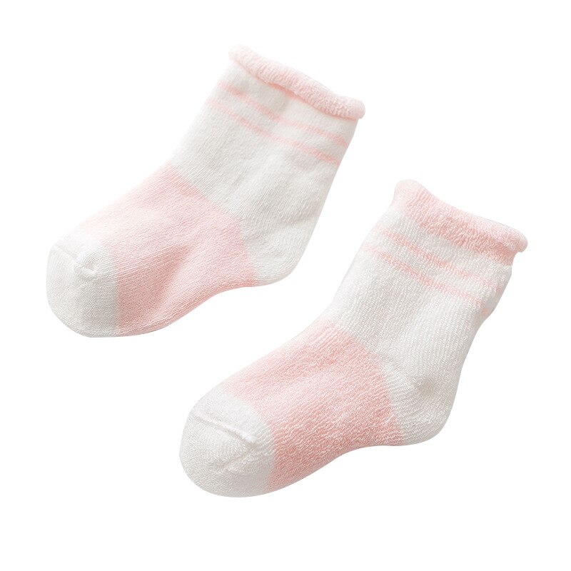 5 pair Baby Socks Boys Girls Cartoon Pink Terry Keep Warm Socks Cotton Kids Socks Soft Newborn Socks Clothes Accessories 0-3Yrs