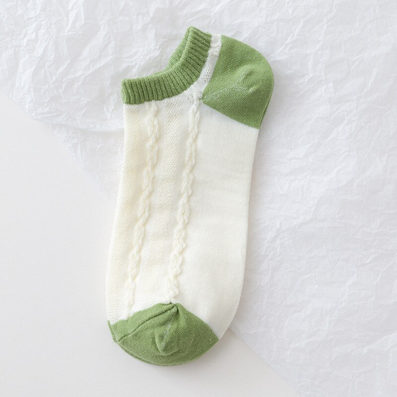 Cute Women Cotton Cartoon Fruit Ankle Socks Summer Japanese Avocado Cute Boat Socks Casual Soft Girls Short Socks: avocado sock G