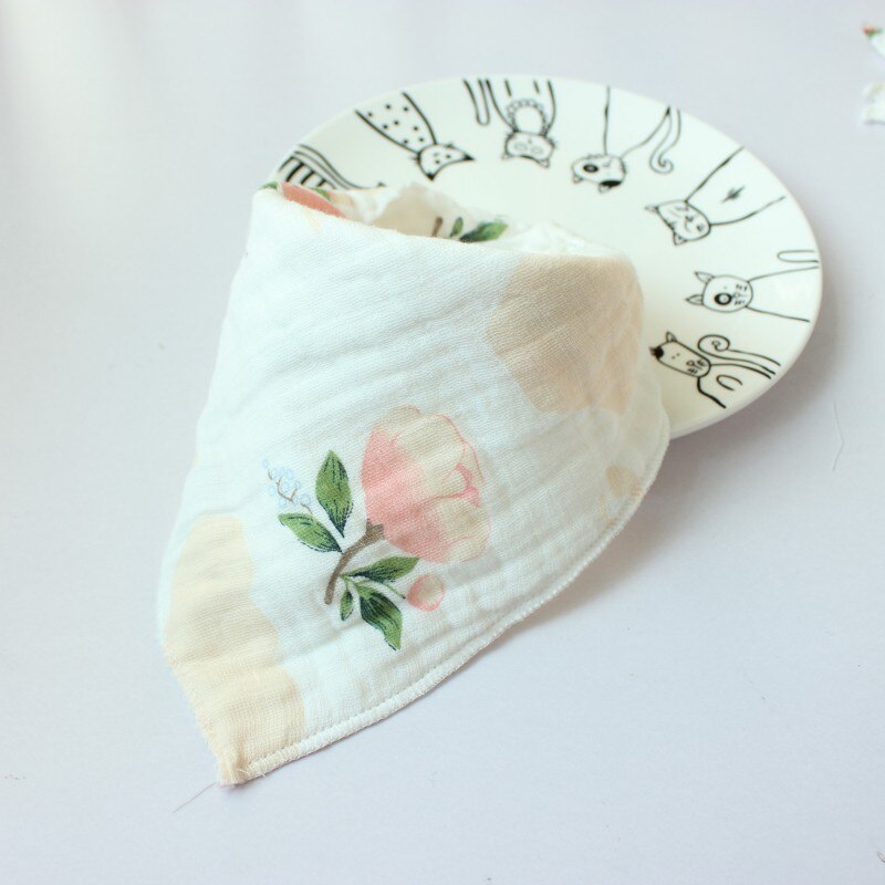 Baby Leuke Katoen Bib Burp Doek Kwijlen Tandjes Waterdichte Slabbetjes Bloem Print Handdoeken 122