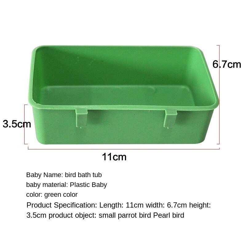 Legendog Plastic Vogel Bad Papegaai Douche Bad Vogel Voerbak Voor Kooi Vogel Feeders Kleine Vogel Papegaai Kooi Vogel speelgoed