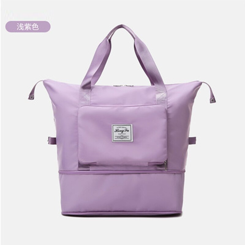 Sac de voyage pliable de grande capacité – Sacs de voyage légers et imperméables pour voyage, sacs de week-end pour femmes, sacs de voyage pour femmes, rose, L Sac de voyage pliable de grande capacité – Sacs de voyage légers et imperméables pour voyage, sacs de week-end pour femmes, sacs de voyage pour femmes, rose, L