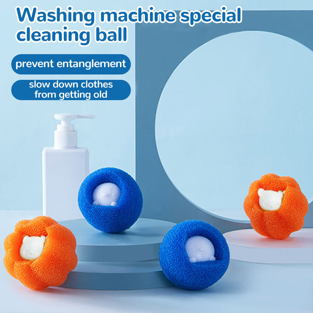 Kit de bolas de esponja para lavandería, 4/6/8 Uds., para lavadora, bolas reutilizables para quitar el pelo de mascotas, limpieza del hogar, recolector de pelusas y pelusas