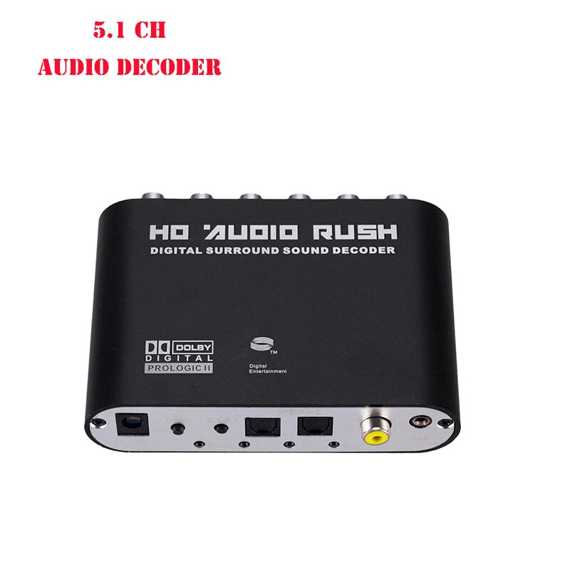 Digitaal Naar Analoog 5.1 Kanaals Stereo AC3 Audio Converter Optische Spdif Coaxiale Aux Naar 6 Rca Sound Decoder Versterker