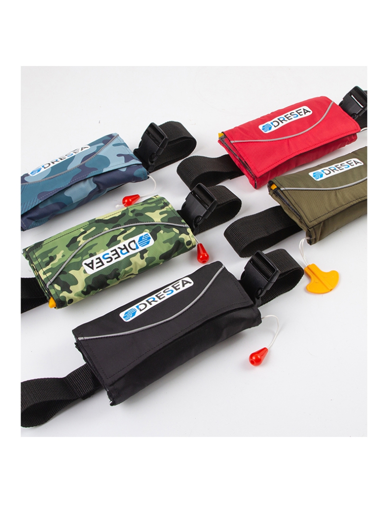 Inflatable Belt Pack Life Jacket for Adults, Fishing Beach Accessories, Buoyancy Aid, Swimming and Survival Jacket, 100N