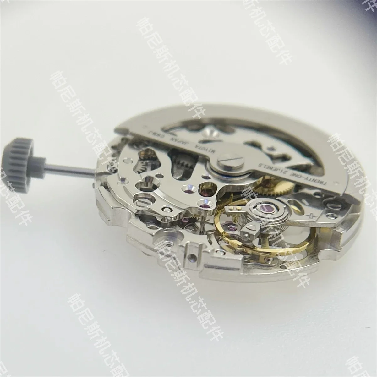 Miyota Skeleton 8N24 Mechanisch uurwerk Gouden/Zilver Automatisch opwindbaar 21 juwelen Japan Skeletonized mechanisme Hoge nauwkeurigheid