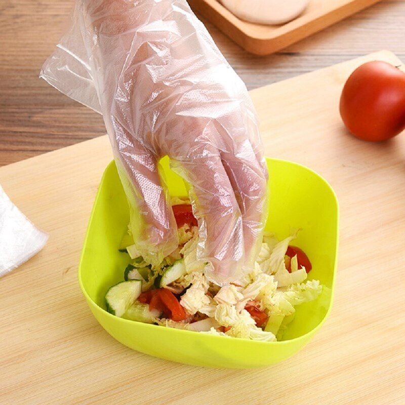 100pcs Food Plastic Gloves Disposable Gloves for Restaurant Kitchen BBQ Eco-friendly Food Gloves Fruit Vegetable Gloves