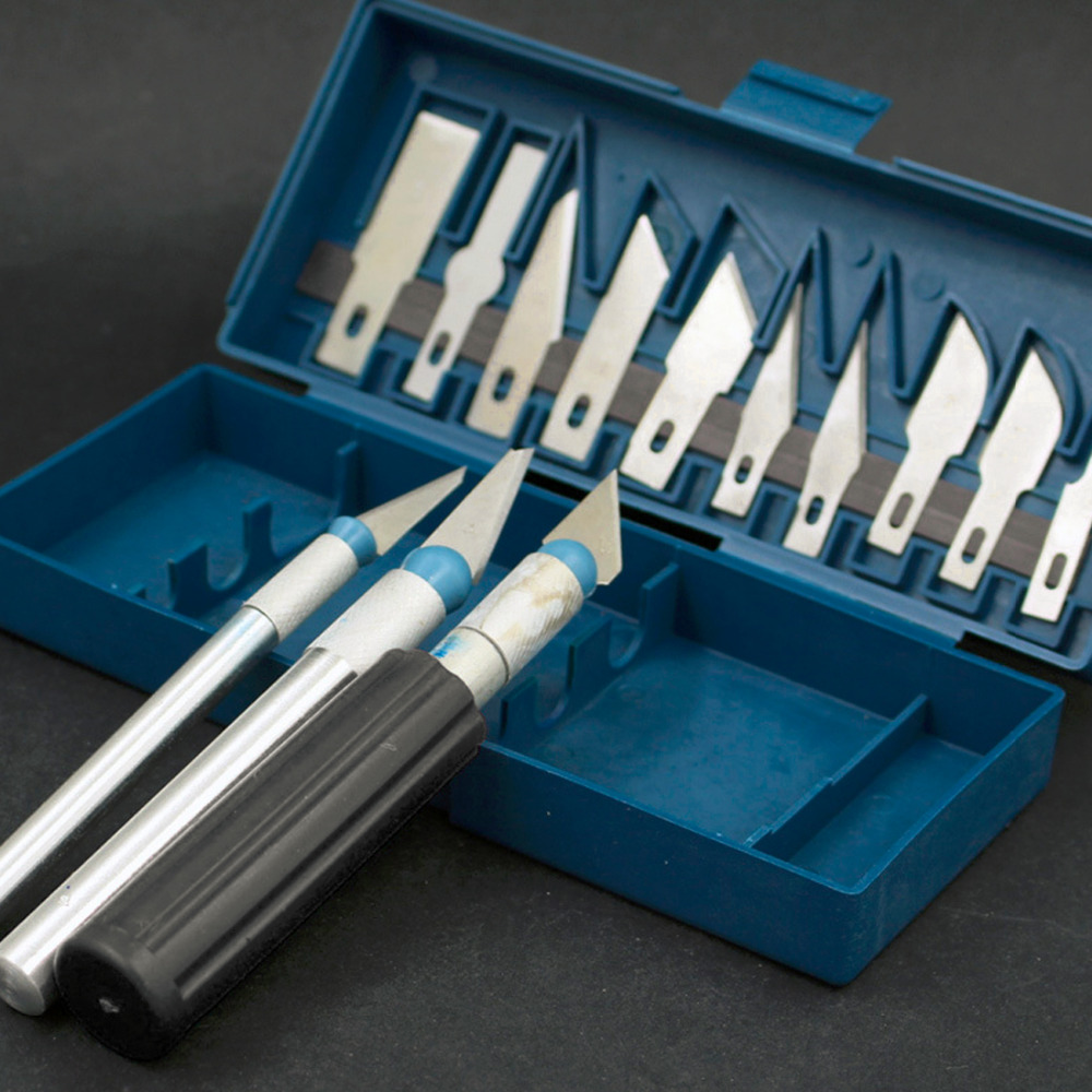 13pcs Portable Wood Carving Tools Fruit Food Craft Sculpture Engraving Scalpel DIY Cutting Tool Color Random