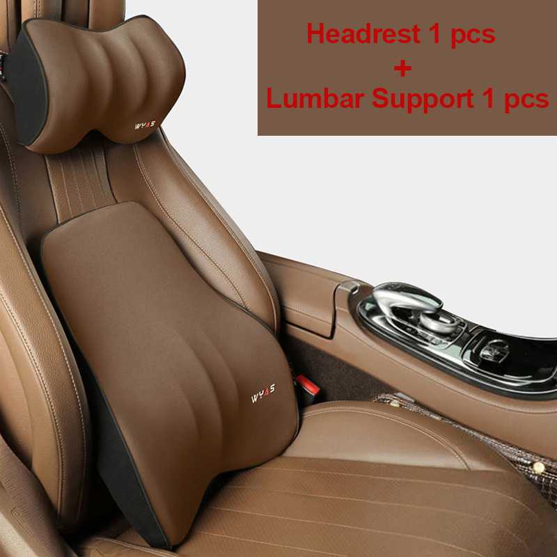 Car Lumbar Support Headrest Neck Pillow Support Universal Soft Neck Pillows Cushion Car Memory Foam Lumbar Pillow Back Support: Sky Blue