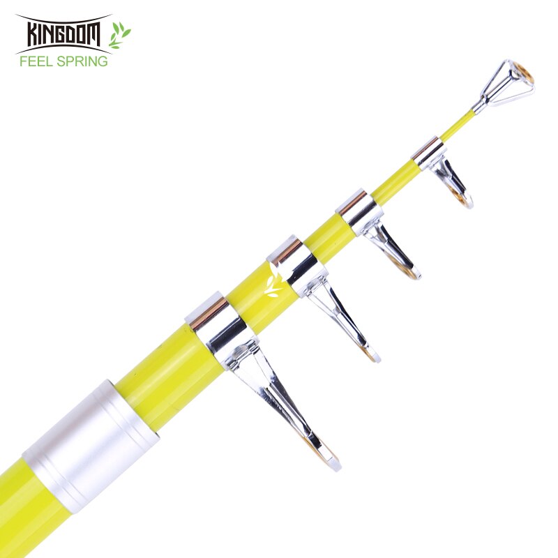 Kingdom Telescopic Fishing Rod FRP 2.1m-3.6m Lightweight Spinning Rod Sea Fishing Feeder Pole Winter Fishing Rod