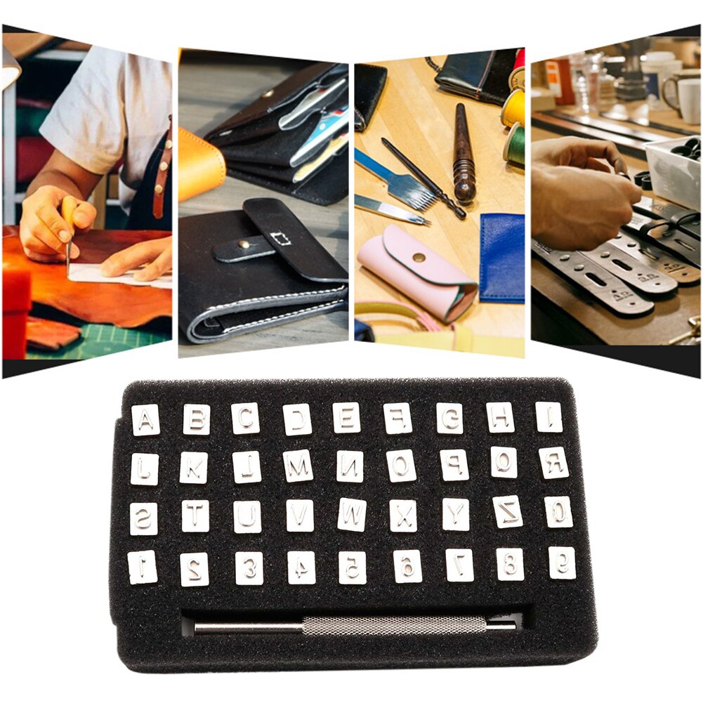 1 impostato di Guarnizioni Muffa in Pelle Fatti A Mano di Stampa Pugno Strumenti per il FAI DA TE in Pelle Intagliare Stampaggio di Metallo Solido Printinting Strumento