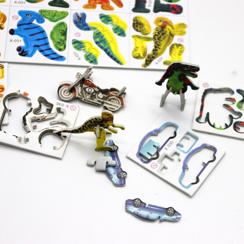 3D Puzzels Van Verschillende Dinosaurus Dier Vervoer Ontwikkelen Intelligentie Eva Puzzel