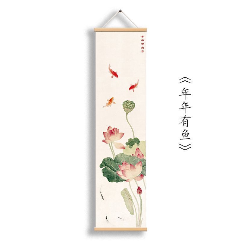 Chinese Bird & Flower Tapestry Wall Hanging, Vertical Scroll Ink Art for Boutique Hostel Tea Room Background House Decor: 172x205cm / Purple Grey