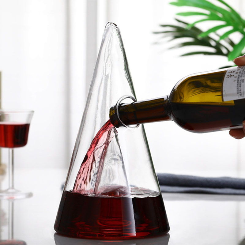 Creatieve Piramide Kristal Glas Wijn Decanter 1000ml Kristallen Rode Wijn Decanter Handgemaakte voor Wijn Brandy Whisky