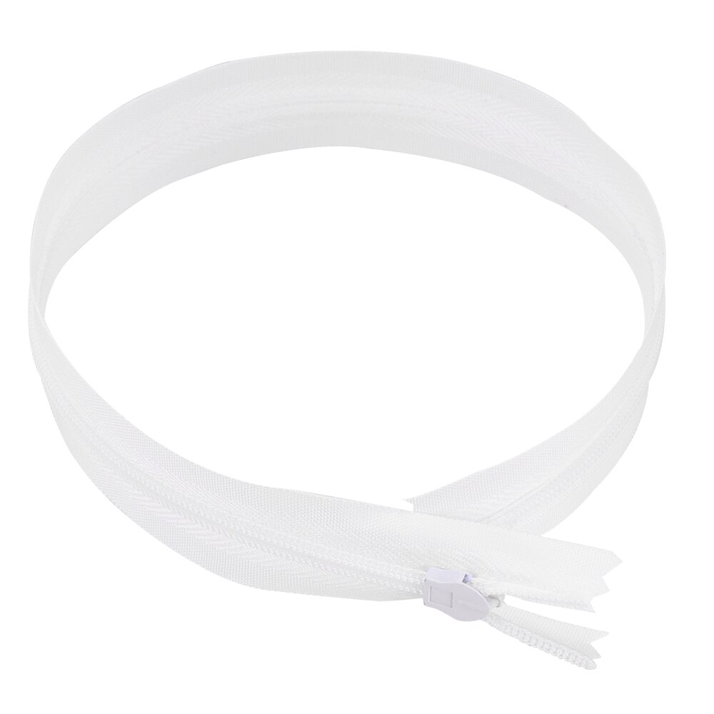 35cm 100pcs White Zipper Nylon Coil Zippers With 20pcs Auto Lock Zipper Slider - Supplies For Tailor Sewing Crafts