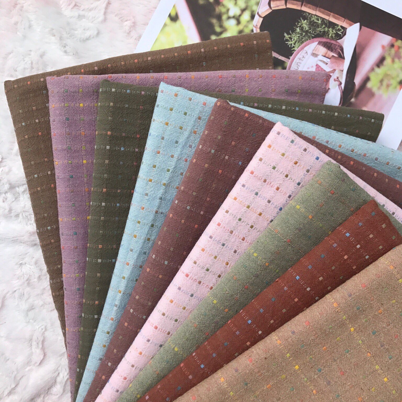 Japanilainen langalla värjätty kangas käsintehty itse tehty tilkkukangas 100%  puuvillainen peittokangaspaketti 50*70cm joulupukua