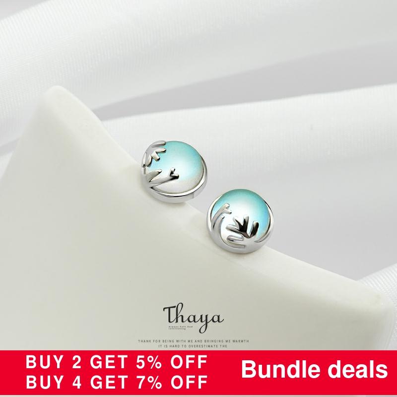 Thaya 925 argent Aurora forêt boucle d'oreille boucles d'oreilles Original bijoux pour femmes